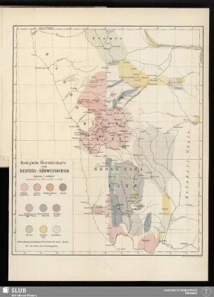 Geologische Übersichtskarte von Deutsch-Südwestafrika