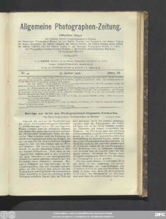 Nr. 44. 30. Januar 1903. Jahrg. IX.