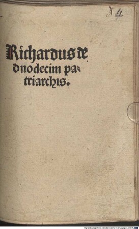 De duodecim Patriarchis