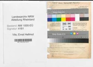 Entnazifizierung Ernst Hellmut Vits, geb. 19.09.1903 (Vorstandsvorsitzender)
