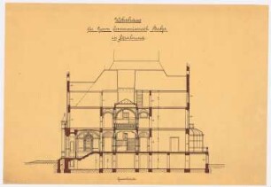 Villa Commerzienrat Becker, Stralsund: Querschnitt 1:100