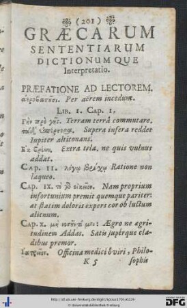 Graecarum Sententiarum Dictionumque Interpretatio.