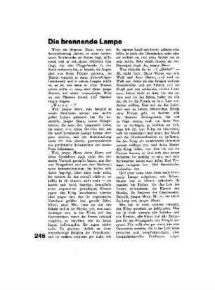 Die brennende Lampe
