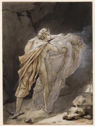 Orpheus versucht Eurydike festzuhalten