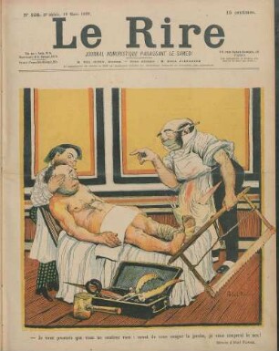- Je vous promets que vous ne sentirez rien: avant de vous couper la jambe, je vous couperai le nez!