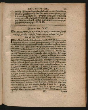 Decisio XXI. - XXV.