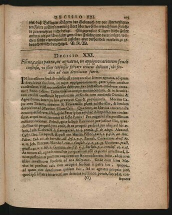 Decisio XXI. - XXV.
