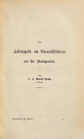 Der Geschichtsfreund : Mitteilungen des Historischen Vereins Zentralschweiz. 35. 1880
