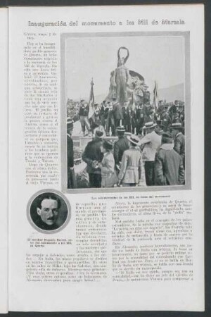 Inauguración del monumento a los Mil de Marsala