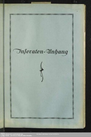 Anzeigen : Inseraten-Anhang