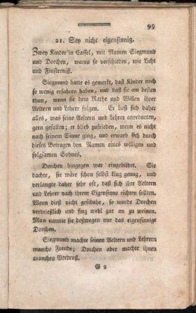 21. Sey nicht eigensinnig