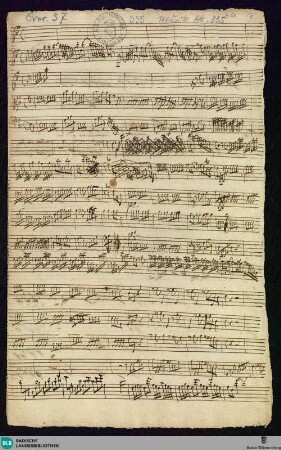Concertos - Mus. Hs. 335 : fl, vl (2), vla, b; D; BrinzingMWV 6.12 BrinzingMWV 6.8 GroF 2390 GroF 2266
