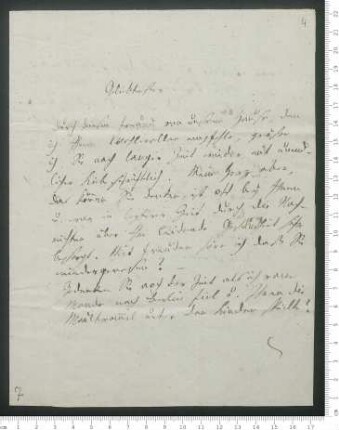 Brief von Justinus Kerner an Adelbert von Chamisso