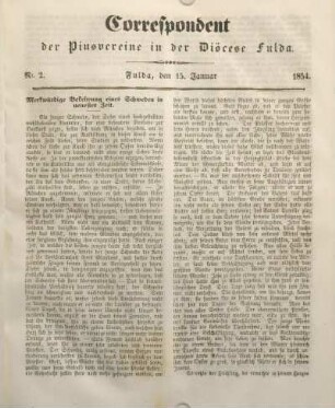 Nr. 2. Fulda, den 15. Januar