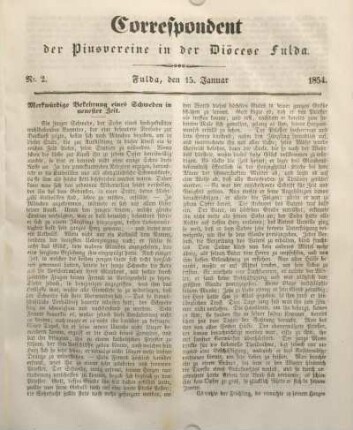 Nr. 2. Fulda, den 15. Januar