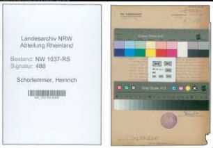 Entnazifizierung Heinrich Schorlemmer , geb. 29.08.1888 (Gerichtsrat)