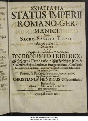 Skiagraphia Status Imperii Romano-Germanici