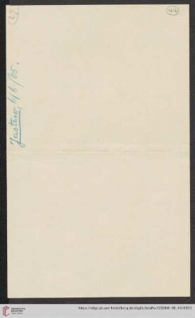 Briefe von Morris Jastrow an Carl Bezold: Brief von Morris Jastrow an Carl Bezold