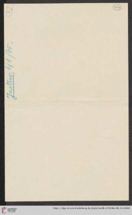 Briefe von Morris Jastrow an Carl Bezold: Brief von Morris Jastrow an Carl Bezold