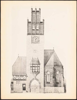 Kapelle: Ansicht (aus: Drucke von Seminararbeiten der Königlich Technischen Hochschule Berlin, Bd. I)