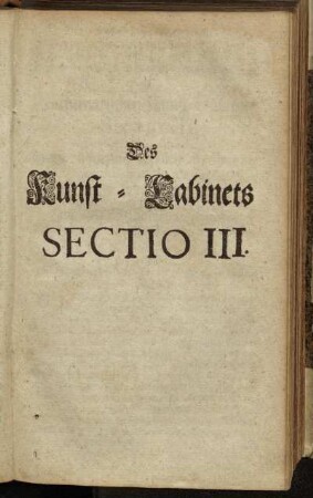 Des Kunst-Cabinets Sectio III. - Einen Numerum Problematum aus der Arithmetica Figurata,...