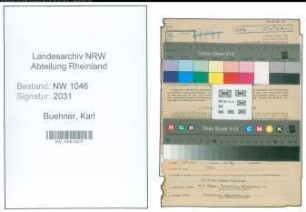 Entnazifizierung Karl Buehner , geb. 11.07.1904 (Autowerkstattbesitzer)