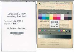 Entnazifizierung Bernhard Hoffmann , geb. 09.12.1900 (Vertreter)