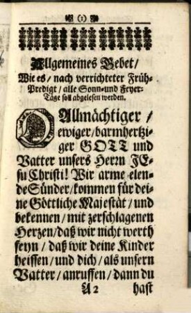 [Sammlung verschiedener Kirchengebete im Gebiet der Stadt Nürnberg aus verschiedenen Anlässen], 1716