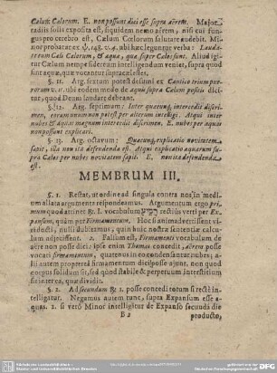 MEMBRUM III.