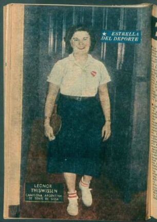 Leonor Thiswissen, campeona argentina de tenis de mesa - [Fotografía] : Estrellas del deporte