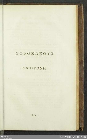 Sophokleus Antigone