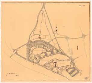 Sportgelände, Düsseldorf: Lageplan 1:5000