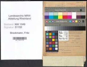 Entnazifizierung Fritz Brockmann , geb. 31.03.1891 (Beamter)
