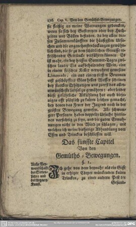 Das fünffte Capitel Von den Gemüths-Bewegungen