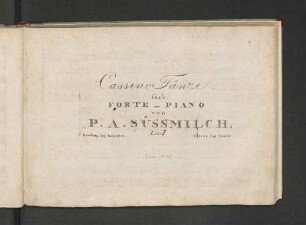 Liv. 1: Tänze fürs Fortepiano