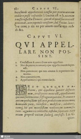 Caput VI. Qui Appellare Non Possint