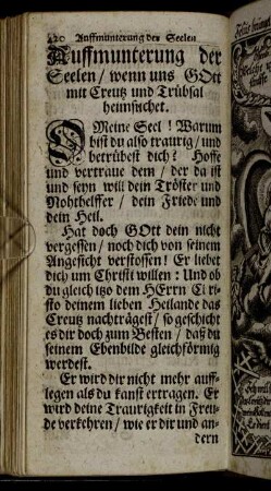 Auffmunterung der Seelen, wenn uns Gott mit Creutz und Trübsal heimsuchet