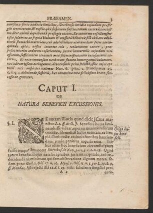 Caput I. De Natura Beneficii Excussionis.