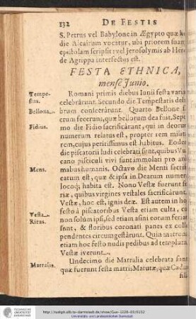 Festa Ethnica, mense Junio.