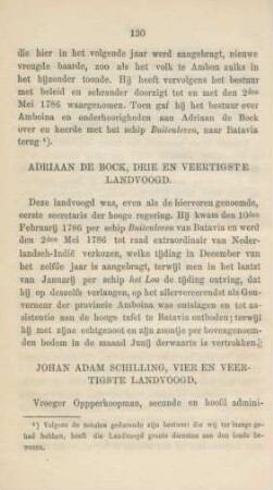 Adriaan de Bock, drie en veertigste landvoogd