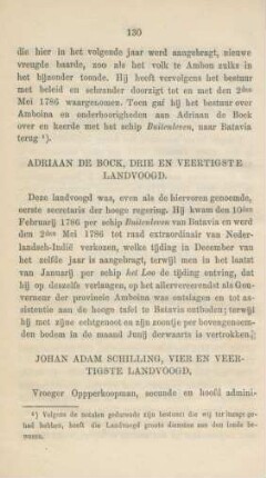 Adriaan de Bock, drie en veertigste landvoogd