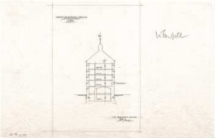 Gsaenger, Gustav; Schwarzach - St. Veit / Pongau (Österreich); Hauptschule - Tektur zur Luftschutzanlage, Luftschutzraum (Schnitt)
