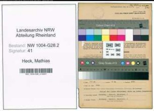 Entnazifizierung Mathias Heck , geb. 20.01.1888 (Postassistent)