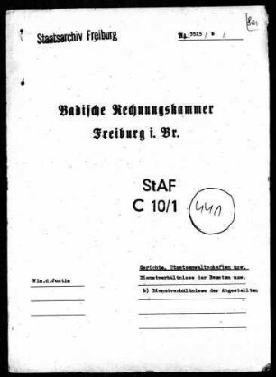 Dienstverhältnisse der Beamten usw.