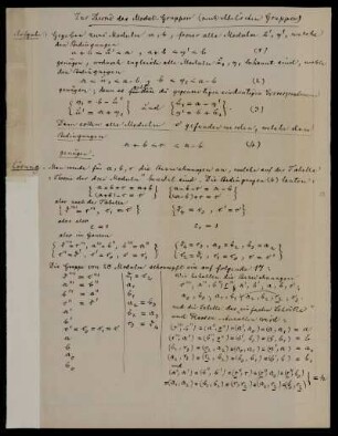 Zur Theorie der Modul-Gruppen (auch Abel'schen Gruppen)