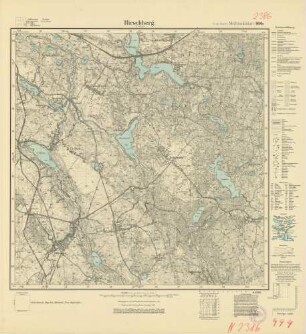 2386 (alte Nr.: 994) Hirschberg (i. Ostpr.), Meßtischblatt (4cm - Karte)