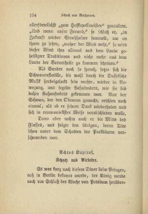 Achtes Kapitel. Schach und Victoire