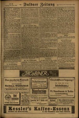 Zweite Ausgabe vom Sonntag, den 29. Januar 1922.