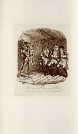 The alarm of Crouve and Fillet at the appearance of Sir Launcelot