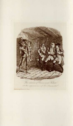 The alarm of Crouve and Fillet at the appearance of Sir Launcelot
